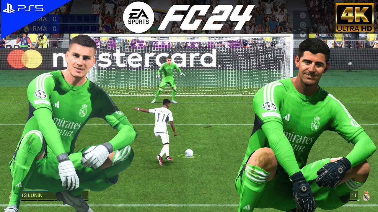 FC 24, PENALTY SHOOTOUT, LUNIN vs COURTOIS, PS5, 4K