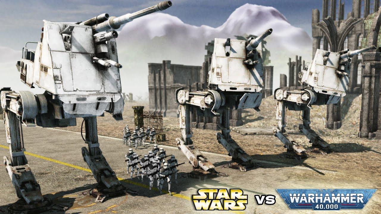 STAR WARS vs WARHAMMER 40K: Galactic Empire vs Death Korps of Krieg - Men of War: Assault Squad 2