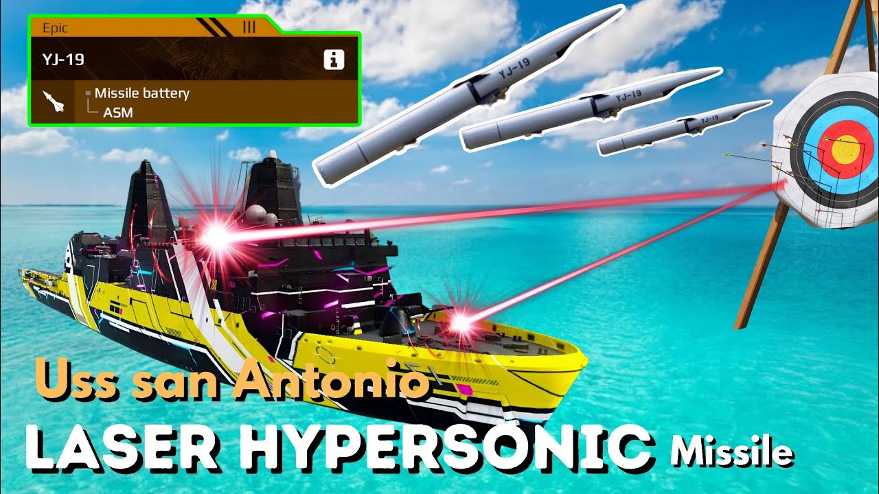 Buffed USS San Antonio with 3&times;3 YJ-19 Hypersonic Missiles 😱 | Damage Test | Modern Warships