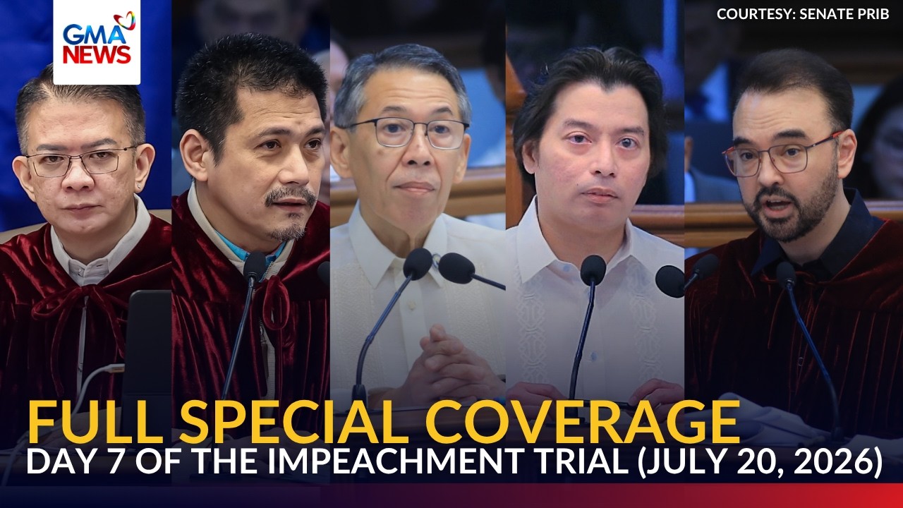 FULL - Day 7 of the VP Sara Duterte impeachment trial (July 20, 2026) | GMA News