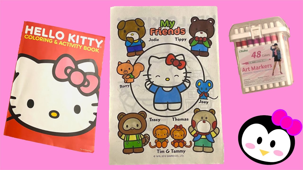 Coloring Hello Kitty & Friends with Ohuhu Markers