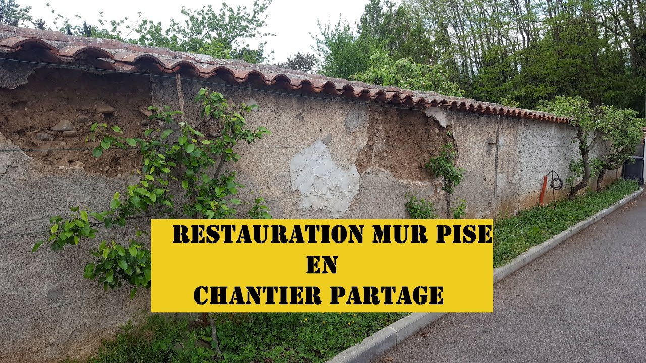 Renovation mur en pisé