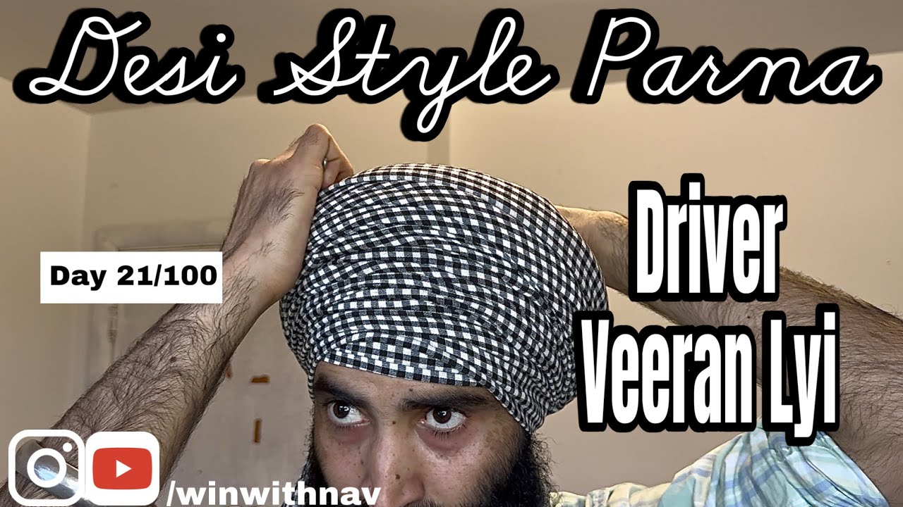How to tie Desi Style Parna | Dabbi Wala Parna | Day 21/100