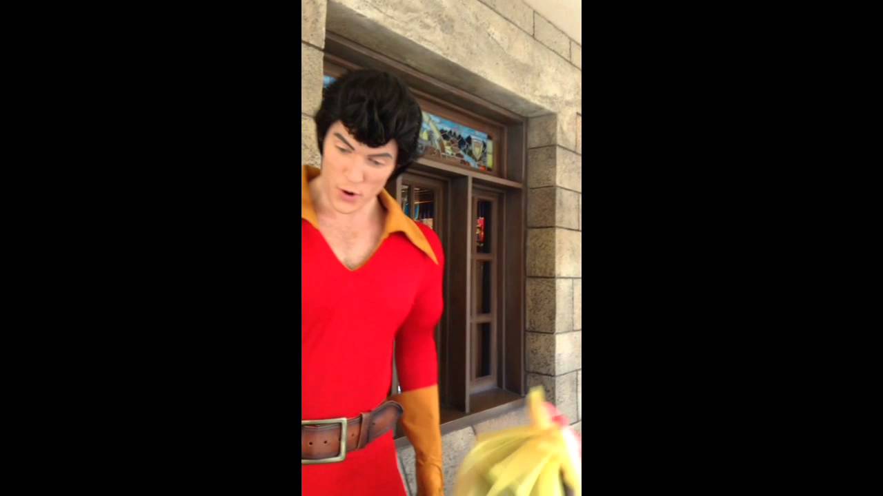 Bell and gaston's greeting at Tokyo Disney land