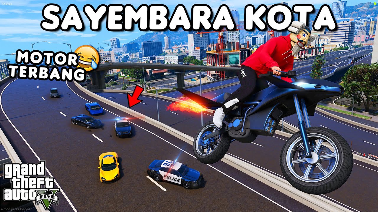 SAYEMBARA KOTA 150 JUTA PAKE MOTOR TERBANG - GTA 5 ROLEPLAY