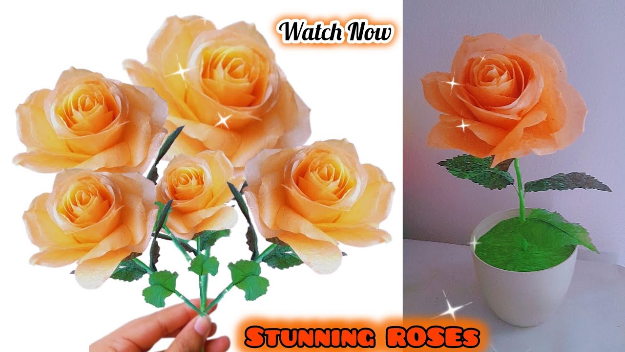 ✨I Made This STUNNING Rose From Just Plastic Bag! 🛍 | DIY How to make Flowers💐 #DIYFlowerTutorial