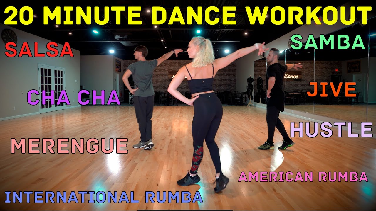 20 Minute Beginner Dance Workout - Hustle, Salsa, Merengue, Cha Cha, Rumba and Jive | Follow Along