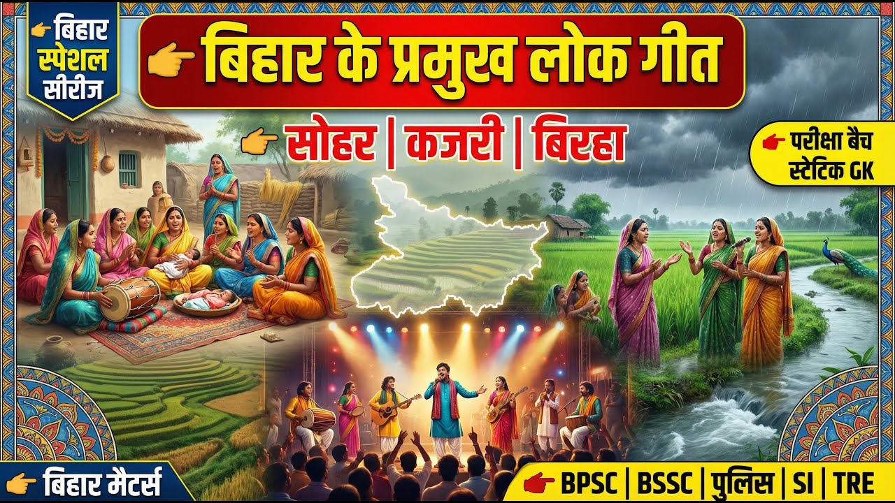 Folk Music of Bihar | Bihar GK Lecture 06 | BPSC, BSSC, Bihar Police | Bihar Matters