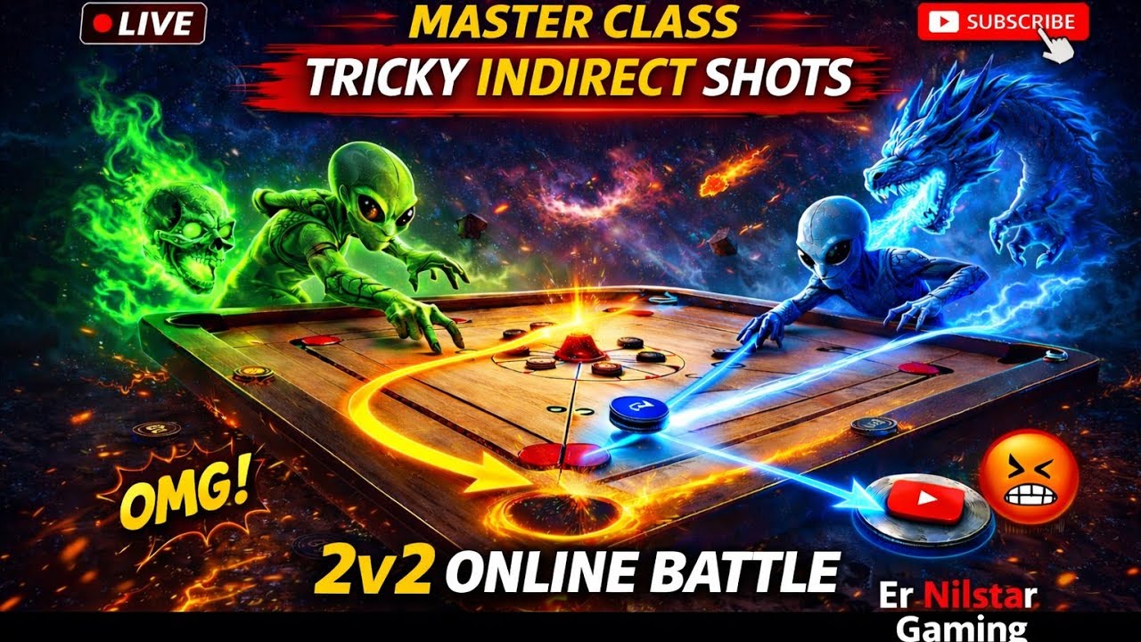 👽🔥Can You Play Indirect With me💀🫵#Er Nilstar Yt Carrompool Live@ErNilstarGaming#subscribe