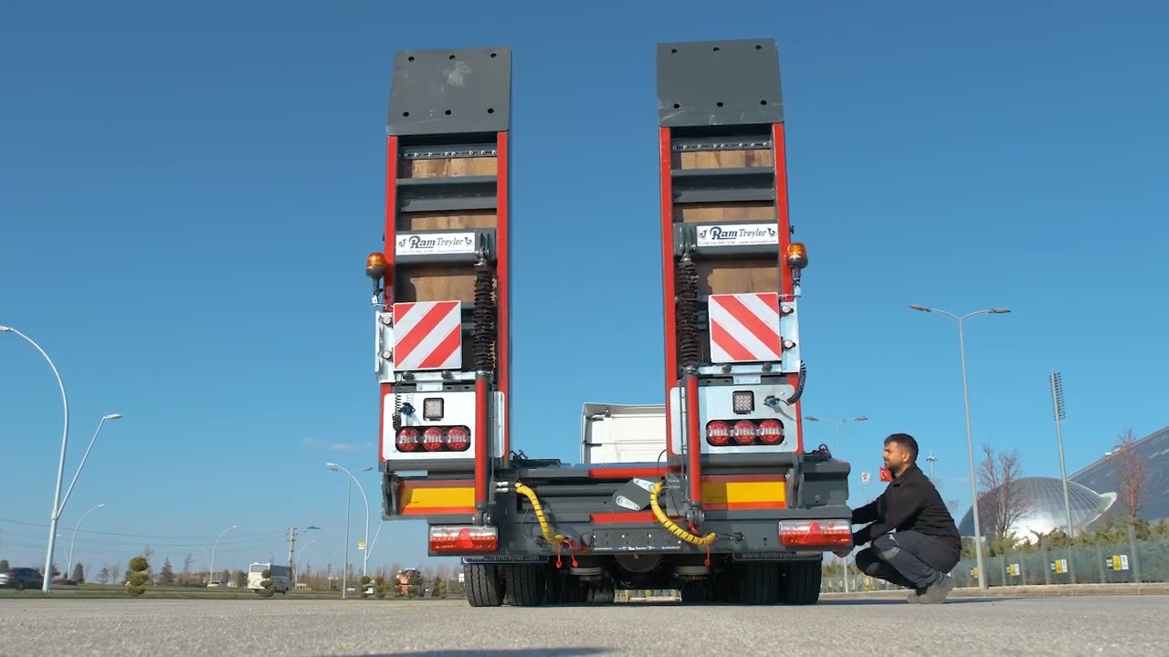 RAM treyler 5 Axle Lowbed semi trailer , 5 dingili lowbed semi treyler