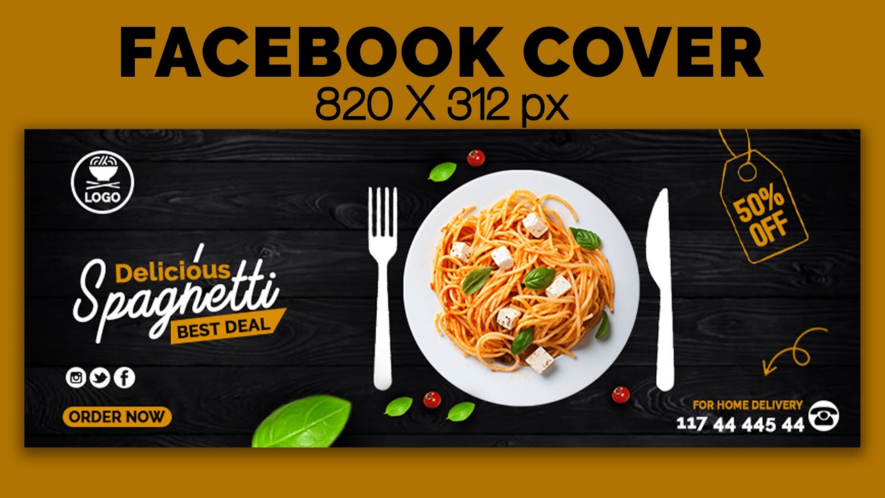 How to Create a Facebook  Cover Banner Design | Spaghetti | Photoshop Tutorials