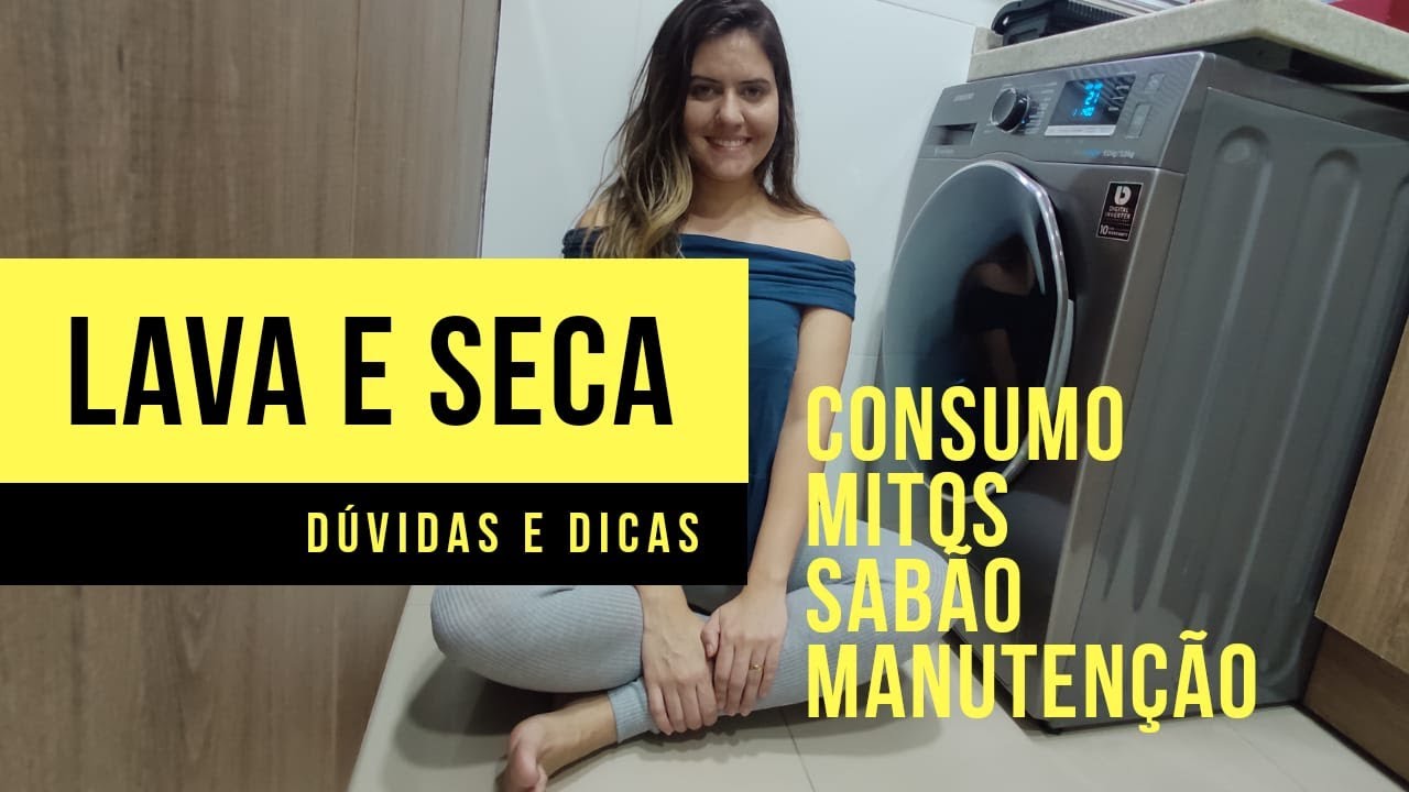 LAVA E SECA VALE A PENA ? AUMENTA A CONTA DE LUZ ? A ROUPA SAI AMASSADA?LAVA E SECA SAMSUNG -APÊ MRV