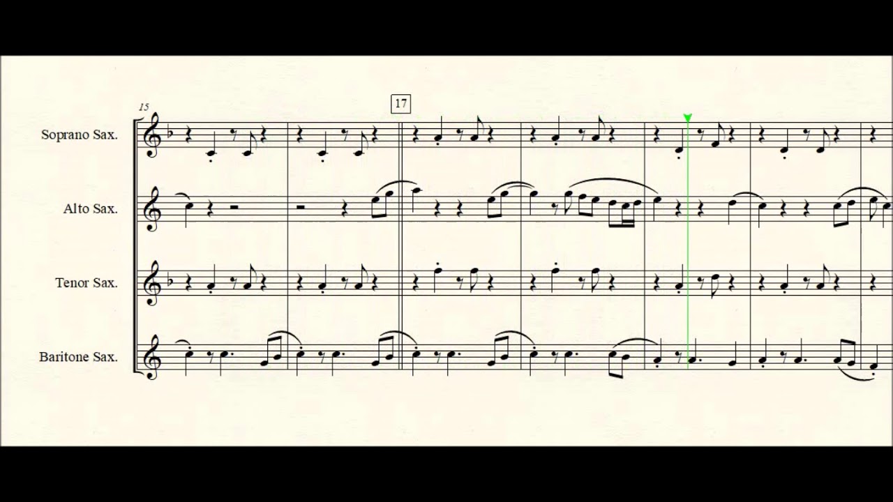Stand By Me for Saxophone quartet.