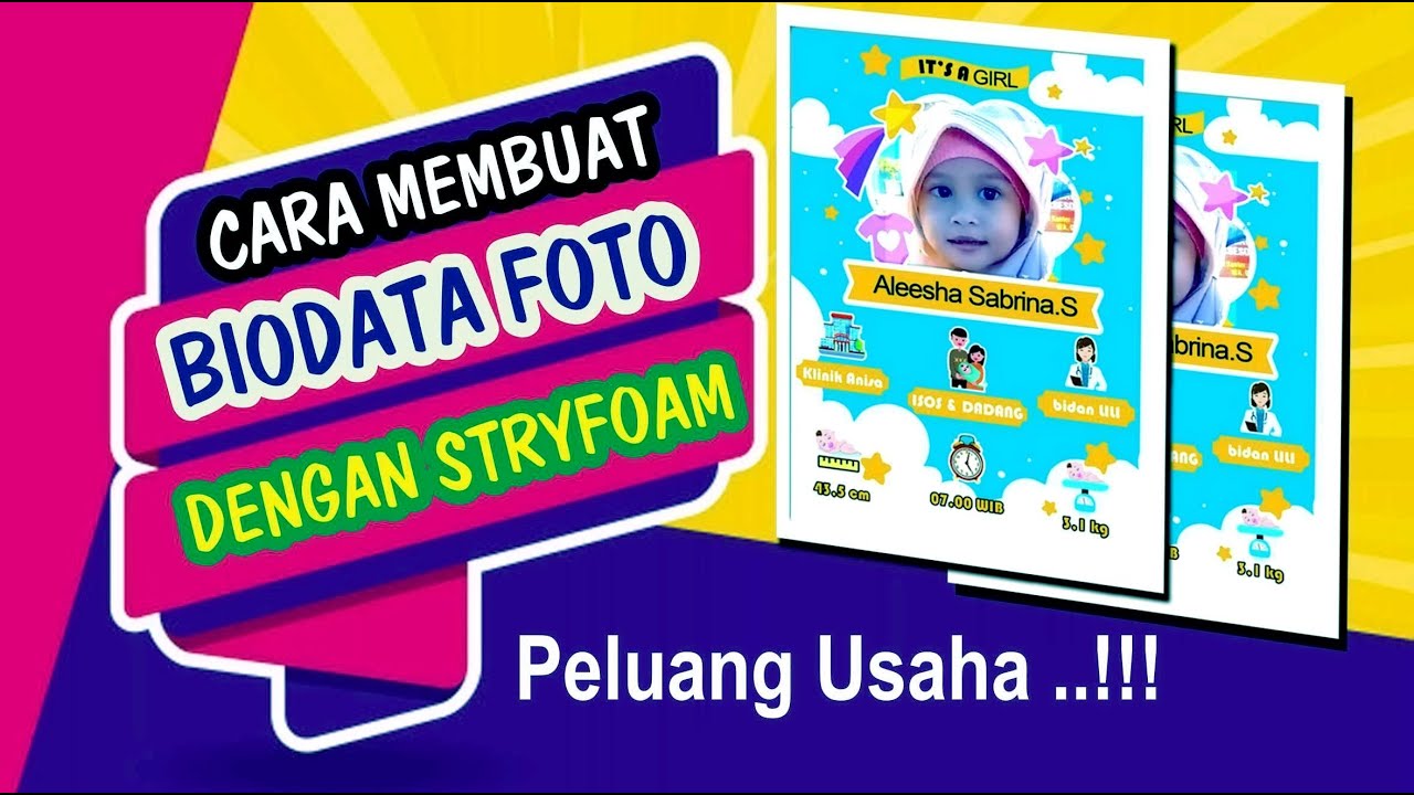 CARA MEMBUAT BIODATA FOTO BAYI