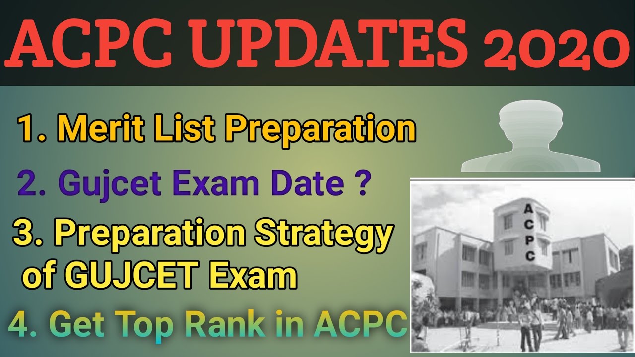 ACPC Merist List Preparation Strategy / Strategy of Gujcet exam 2020
