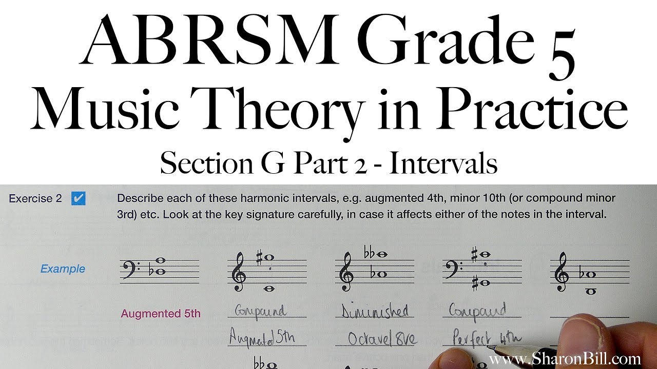 Музыкальная теория ABRSM, 5 класс, раздел G, часть 2, интервалы с Шэрон Билл
