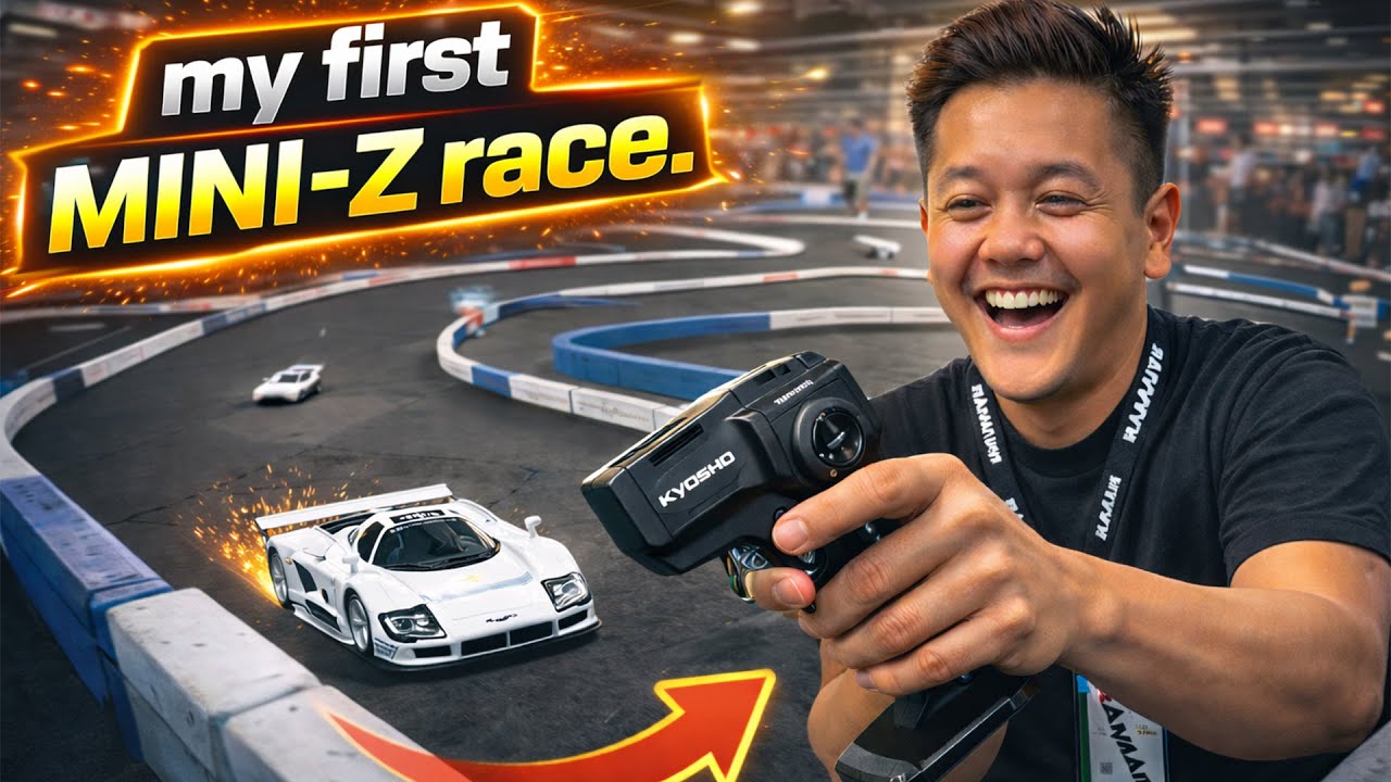 Да, я ужасно играю в гонки на мини-машинках Kyosho Mini-Z.