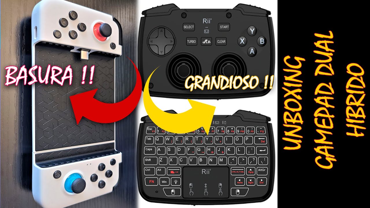 UNBOXING - GAMEPAD HIBRIDO ENTRE TECLADO - MARCA RII