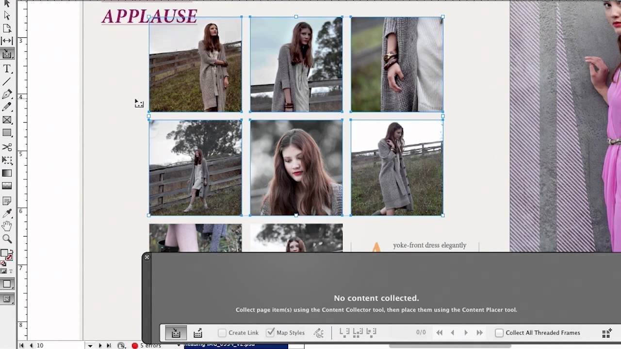 Using the Content Collector Tool in InDesign CS6