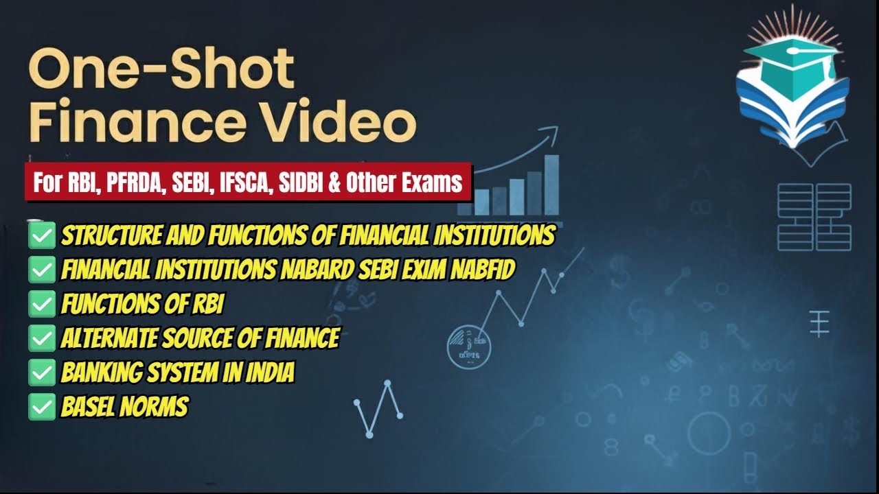 One-Shot Finance Masterclass for RBI, SEBI, IFSCA, PFRDA, SIDBI & Other Regulatory Exams
