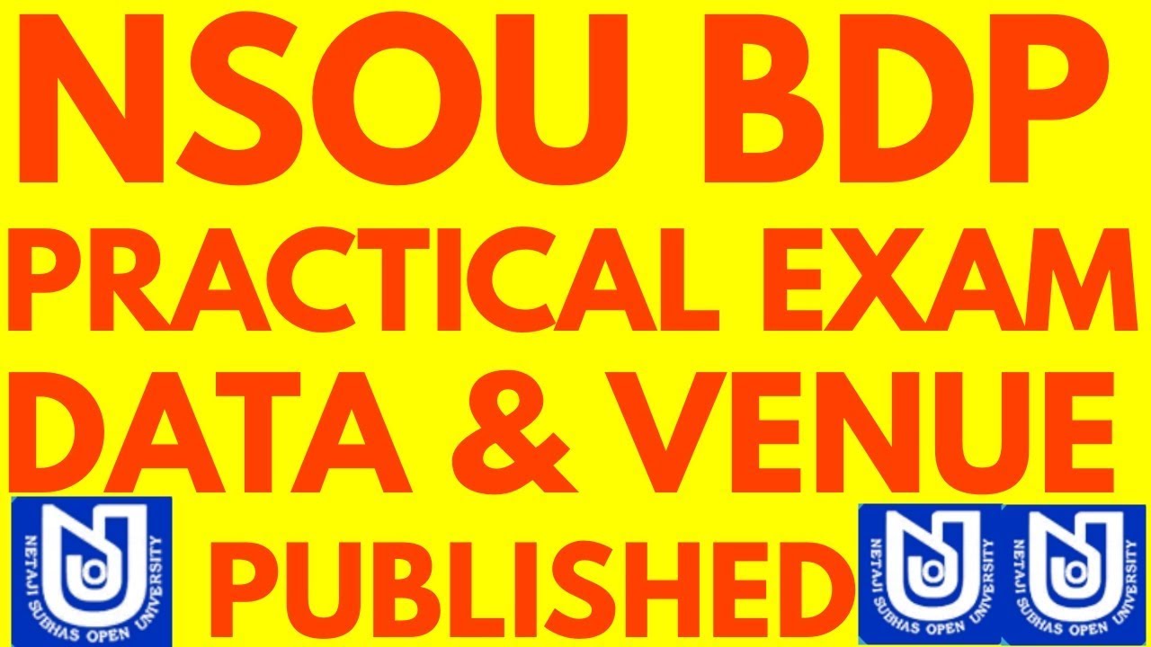 BDP PRACTICAL EXAM DATE & EXAM VENUE