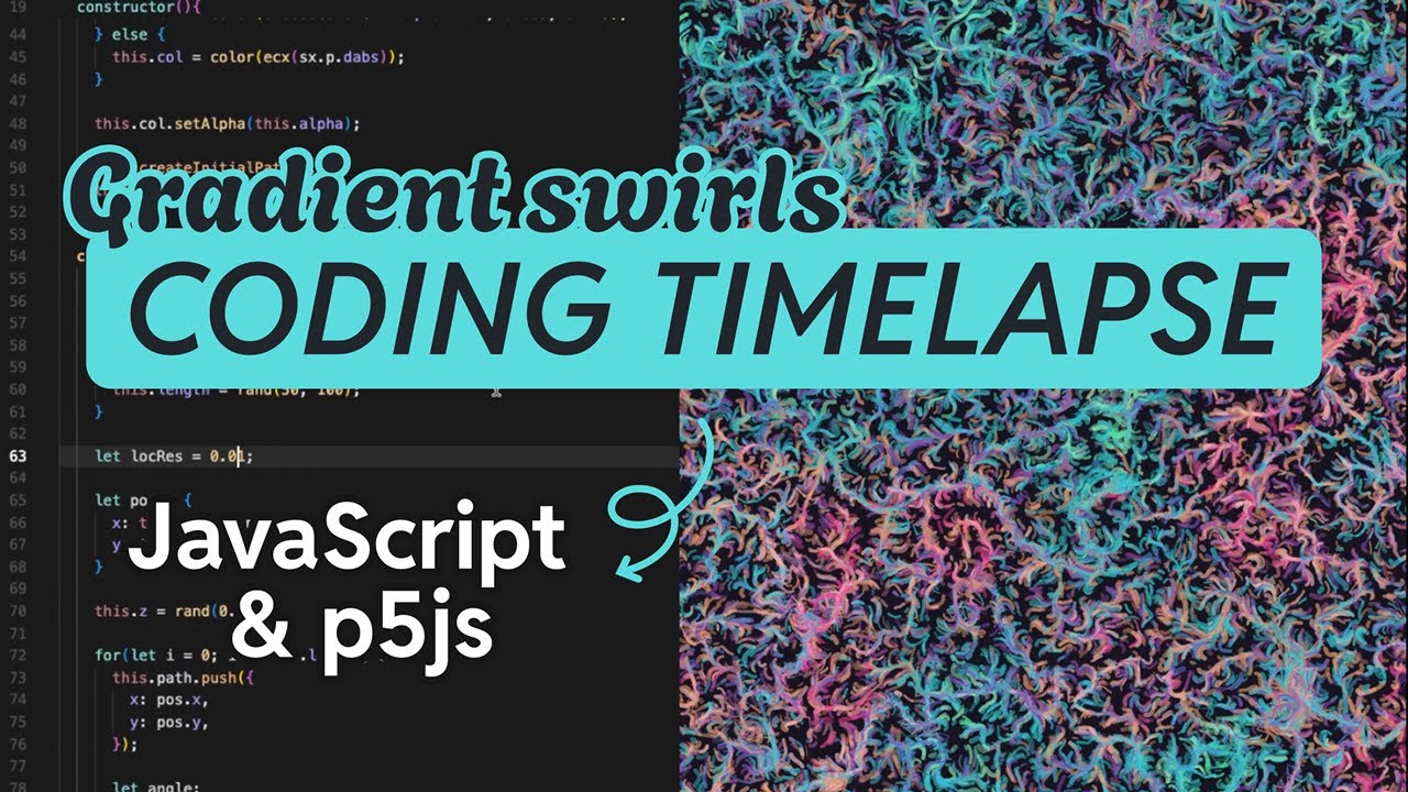 Creative coding timelapse | 1 hour of javascript & p5js in 7 mins | dreamy synthwave no talking