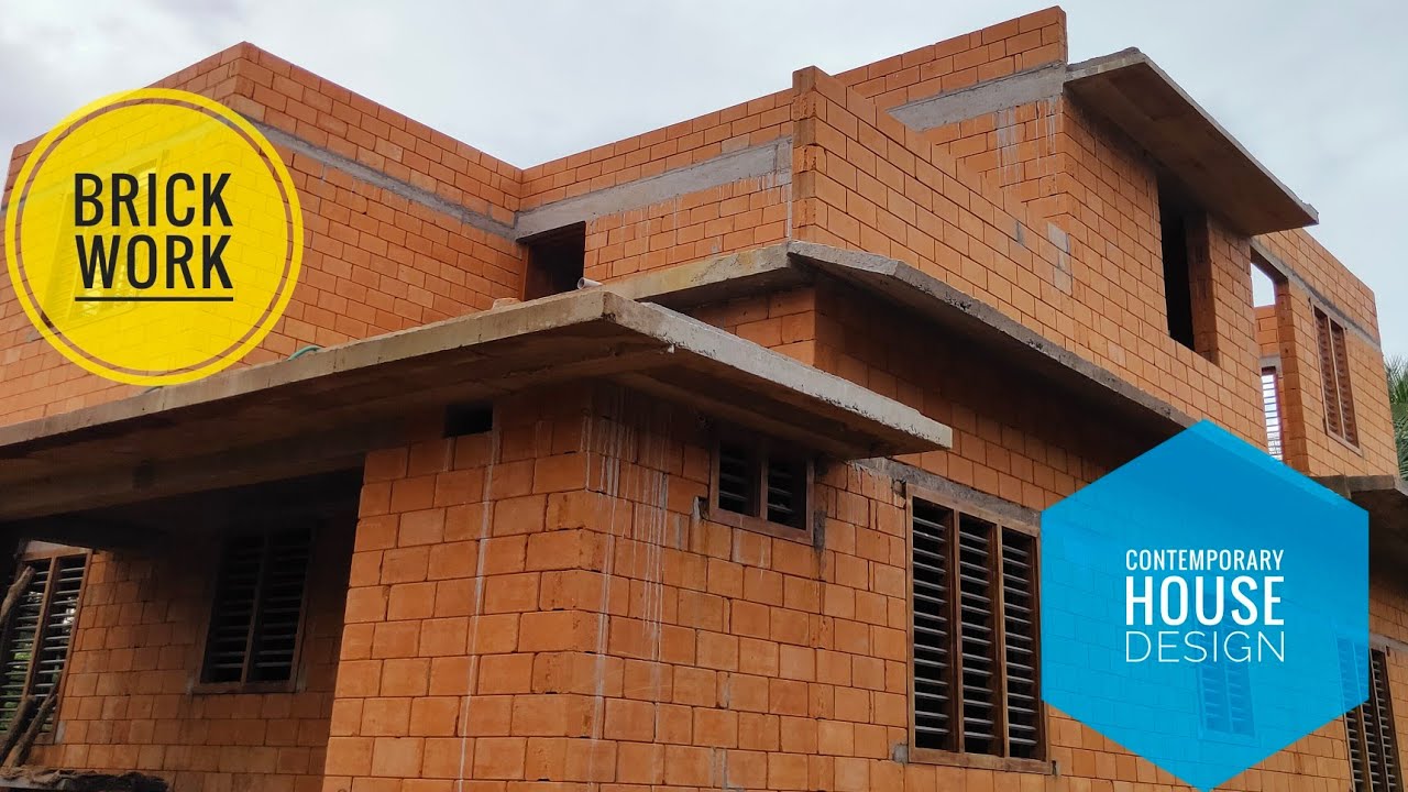 Brick house structure finished in three month!! eco-friendly budget home|Kerala contemporary design