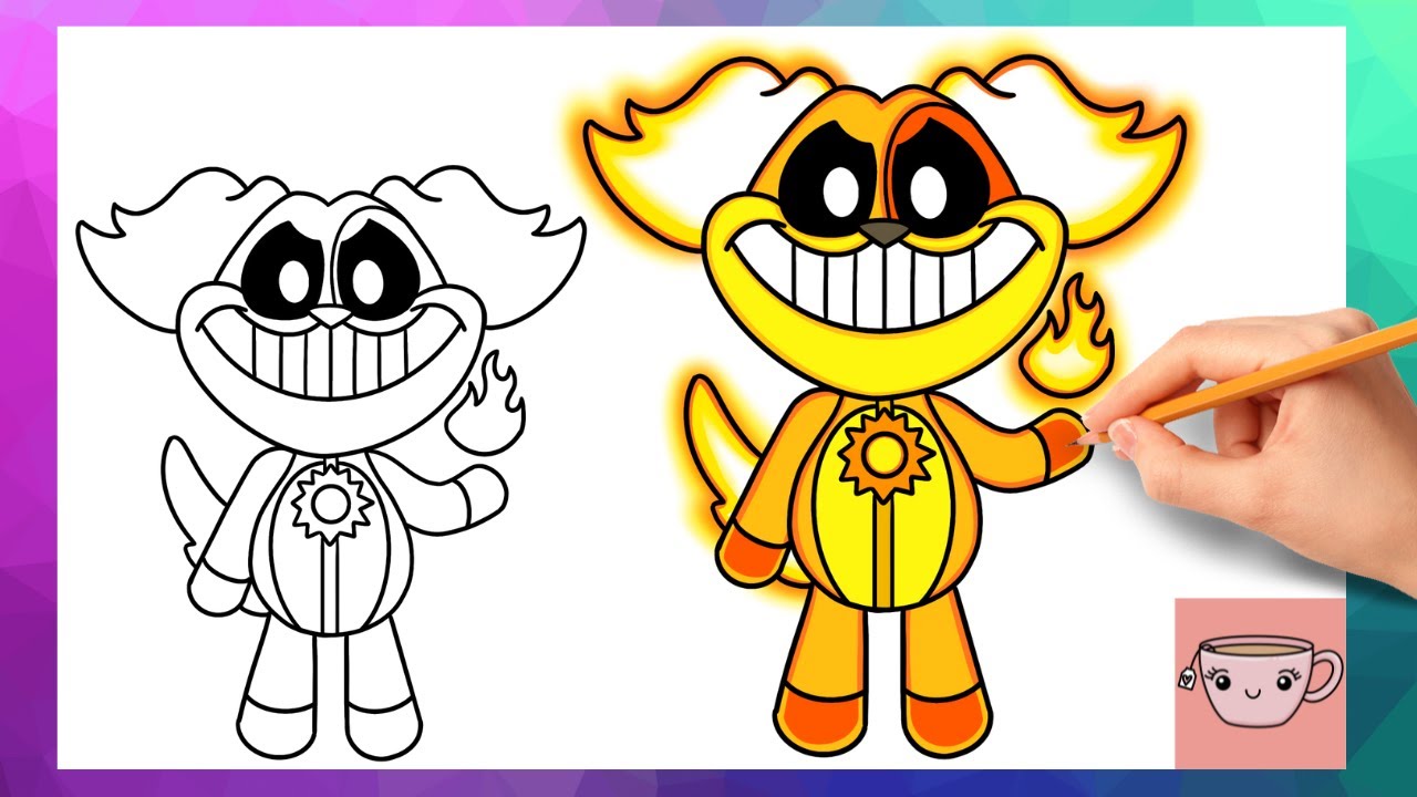 How To Draw Elemental Dogday - Poppy Playtime | GameToons Smiling Critters | Easy Drawing Tutorial