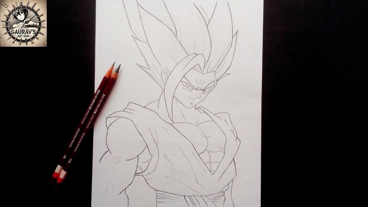 How To Draw Goku || Goku Ultra Instinct Drawing From Dragon Ball Z || Anime Drawing  Step By Step