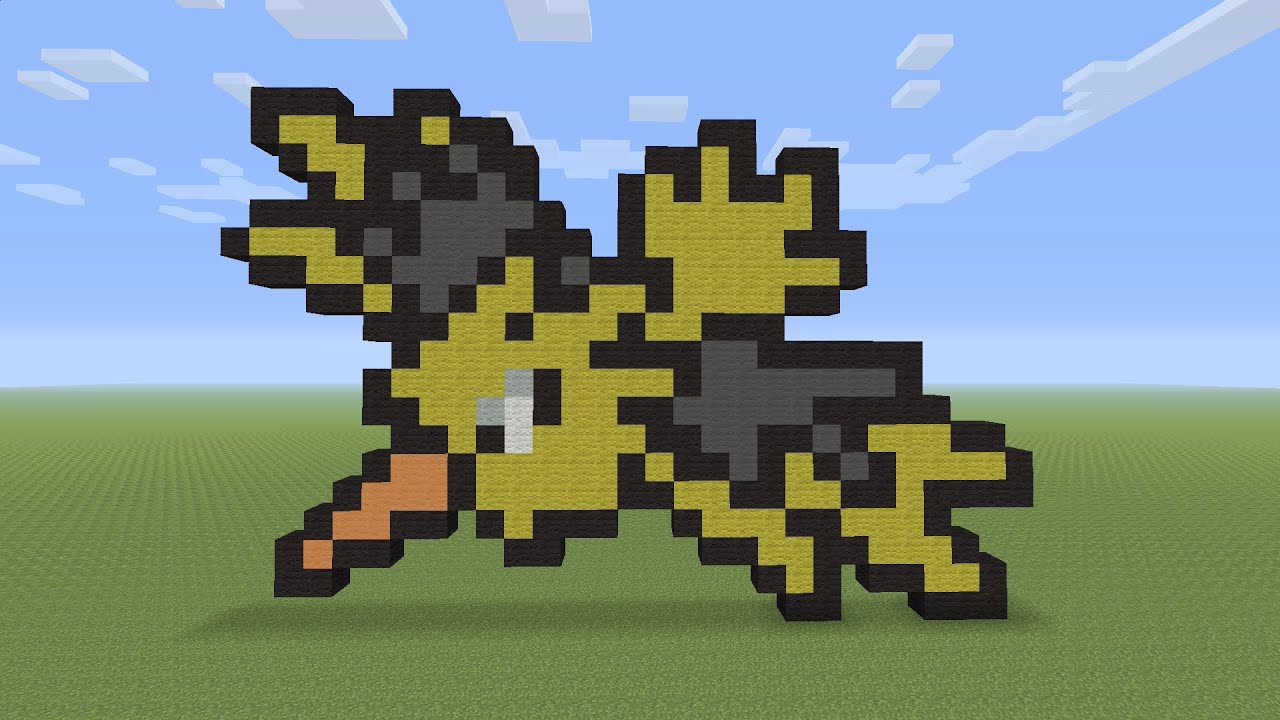Minecraft Pixel Art - Zapdos Pokemon #145