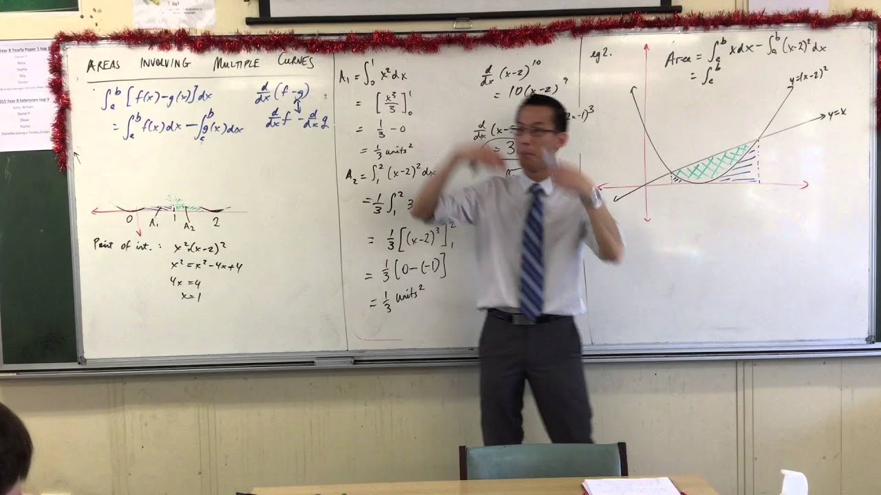 Areas Involving Multiple Curves (2 of 4: Finding a general formula to solve for area between curves)