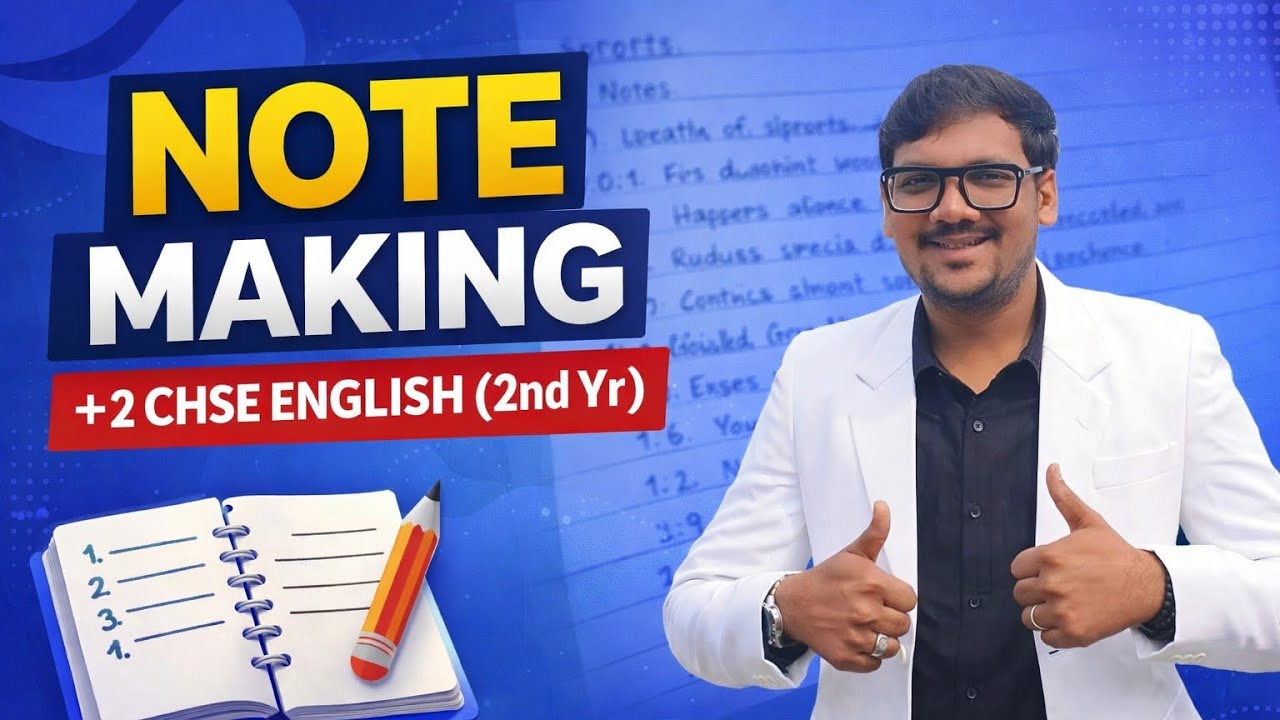NOTE MAKING in English 🔥 | Proper Format & Solved Example | +2 CHSE 2nd Year । Jitendra Sir 