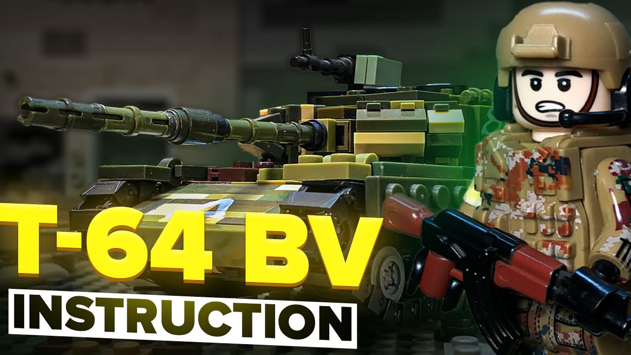 Лего ТАНК Т-64 БВ інструкція , Lego TANK T-64 BV instruction.