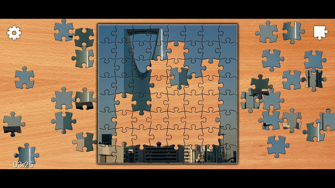 Jigsaw Puzzle Kingdom Tower in Riyadh City Clue 🧩🧩🗼@Puzzlegameiq123##