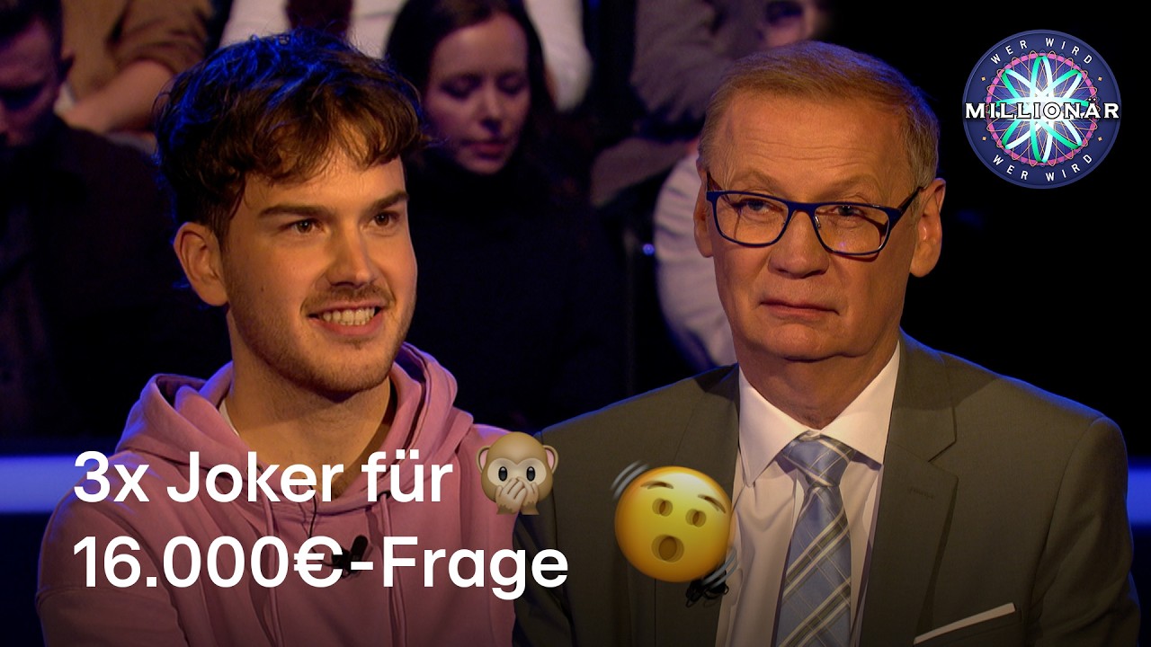 Frage zu TRICKY? Student versucht ALLES um 16.000&euro; zu knacken 💥​​💸|​ Wer wird Million&auml;r?