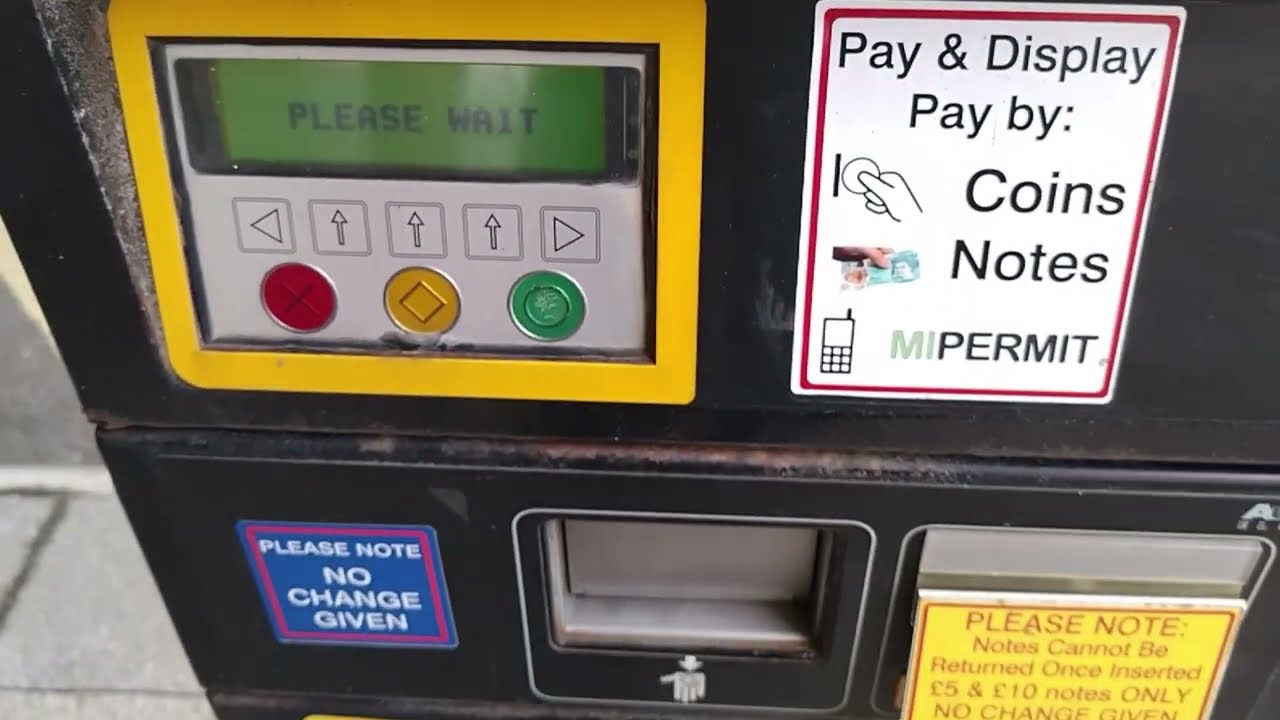 Old Metric Pay & Display Meter at Carlton Street Car Park in Weston Super Mare