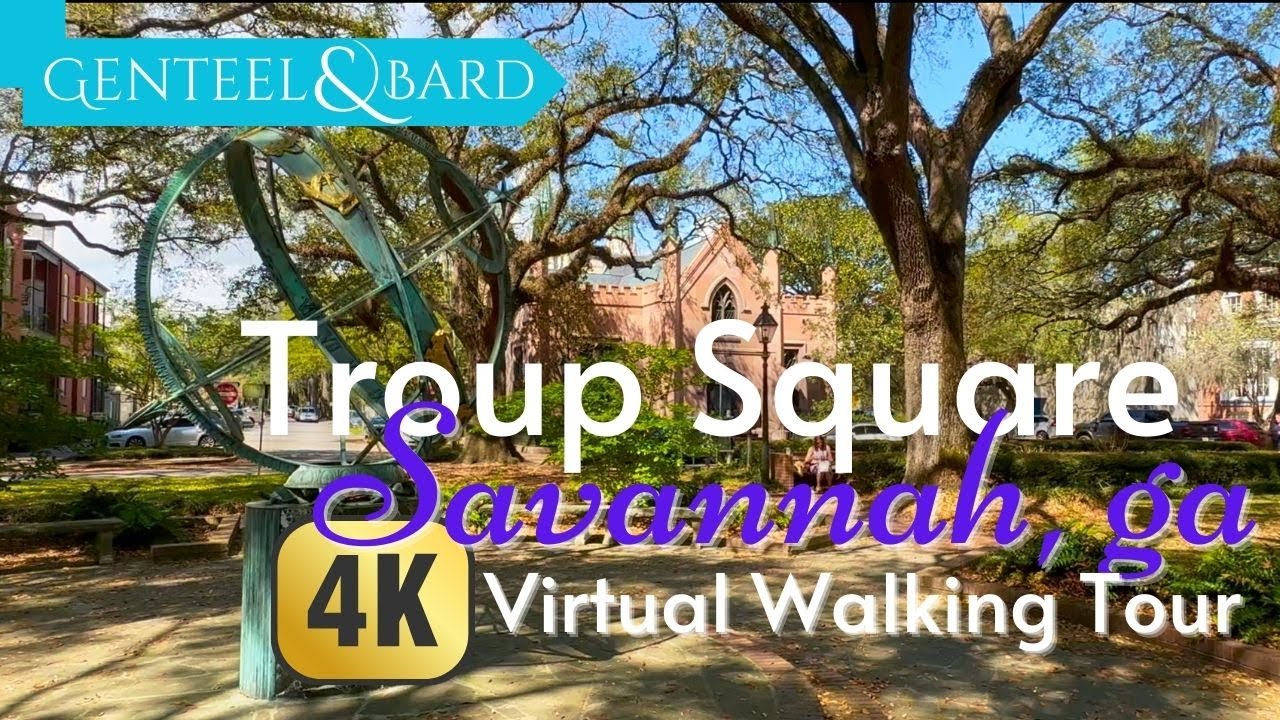 Savannah, Georgia's Troup Square, Virtual Walking Tour [4K Ultra HD/60fps]
