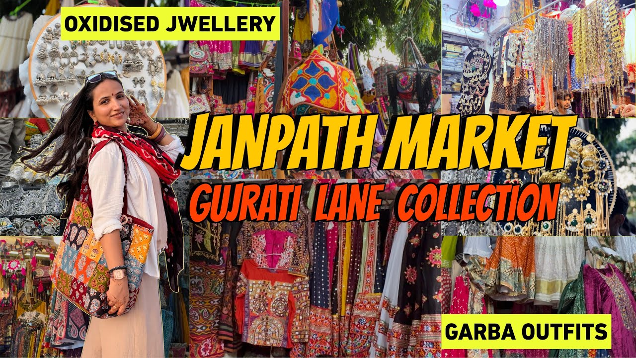 Janpath Market New Delhi | Gujrati lane Market | latest collection | Garba outfit and Jewellery 🥰✨ 