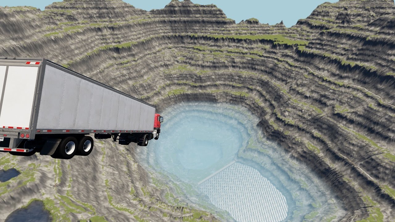 BeamNG drive - Leap of Death Car Jumps
