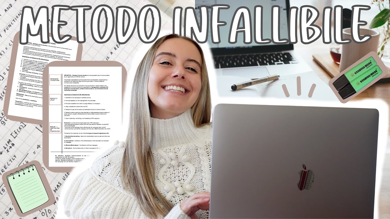 Come prendere APPUNTI PERFETTI con il METODO CORNELL (Miglior metodo di studio!!) | Ines Emma