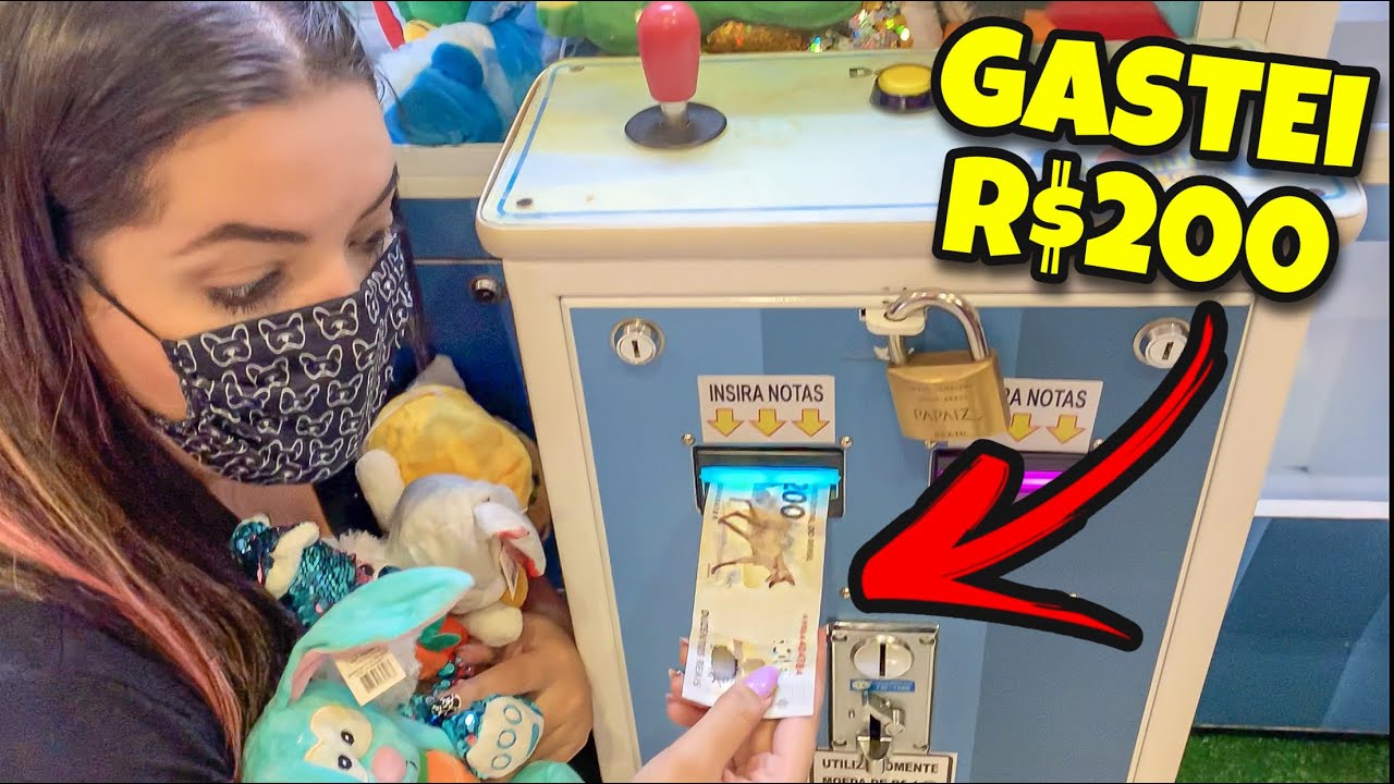 GASTEI R$200 REAIS NA MÁQUINA DE PEGAR URSINHOS !!