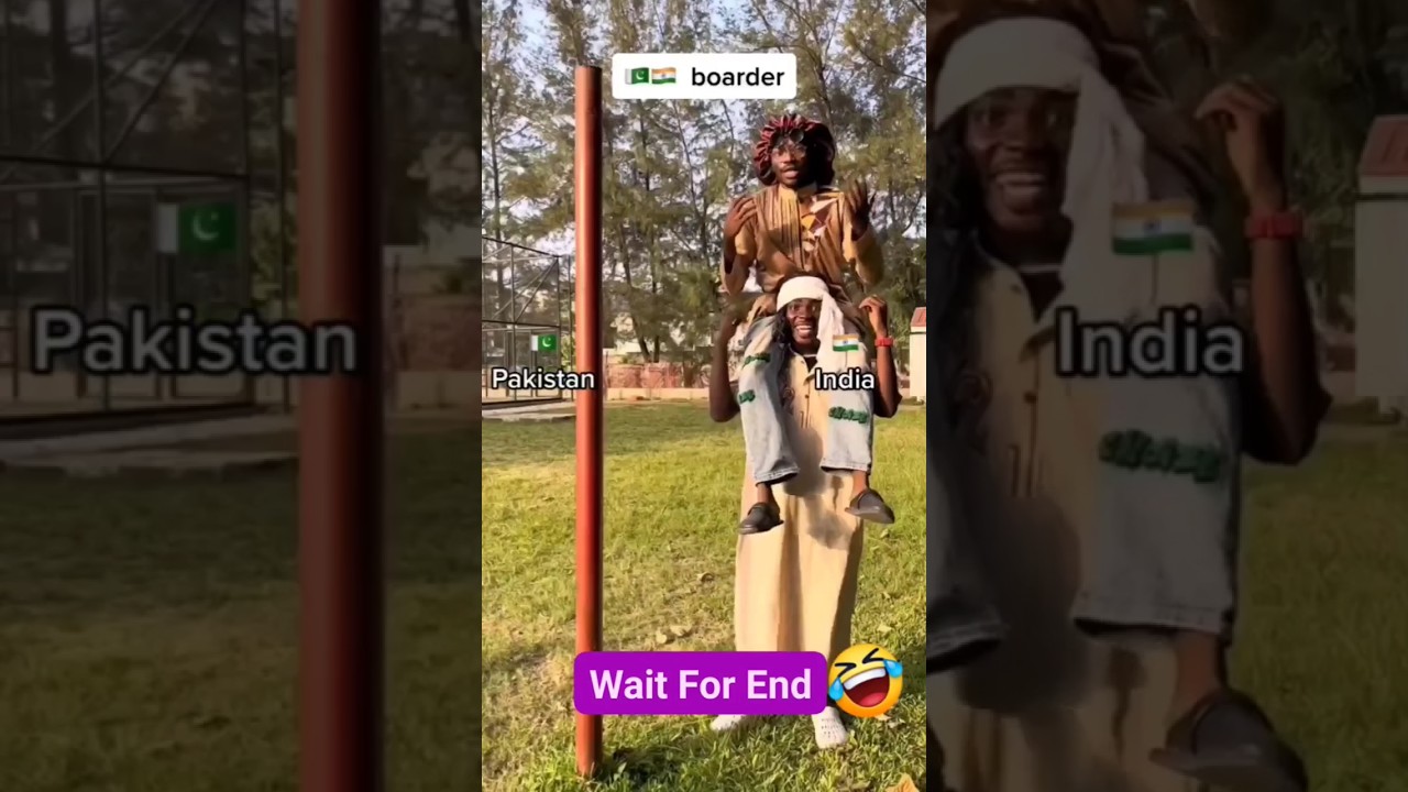 India Pakistan Border 😂 #viral #shorts #ytshorts #memes #funnyvideo #india #pakistan #border #reels