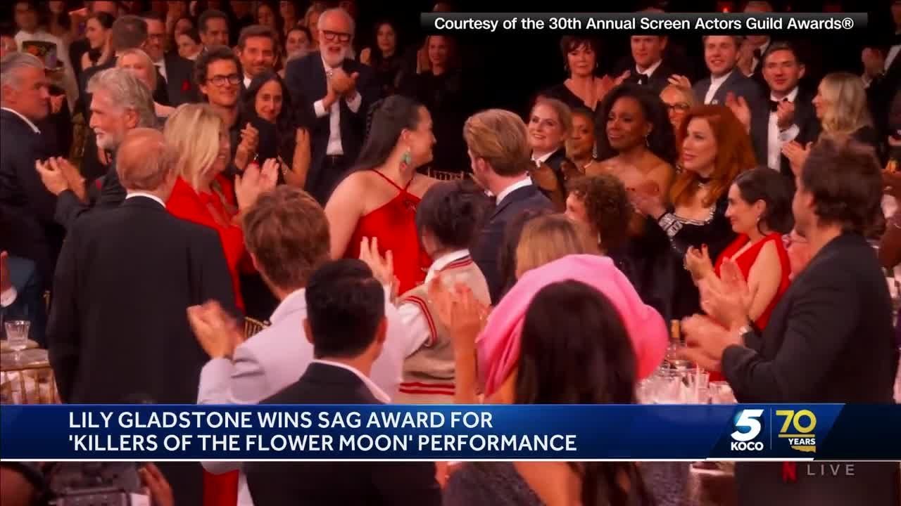 Lily Gladstone wins SAG for role in Oklahoma-based 'Killers of the Flower Moon'