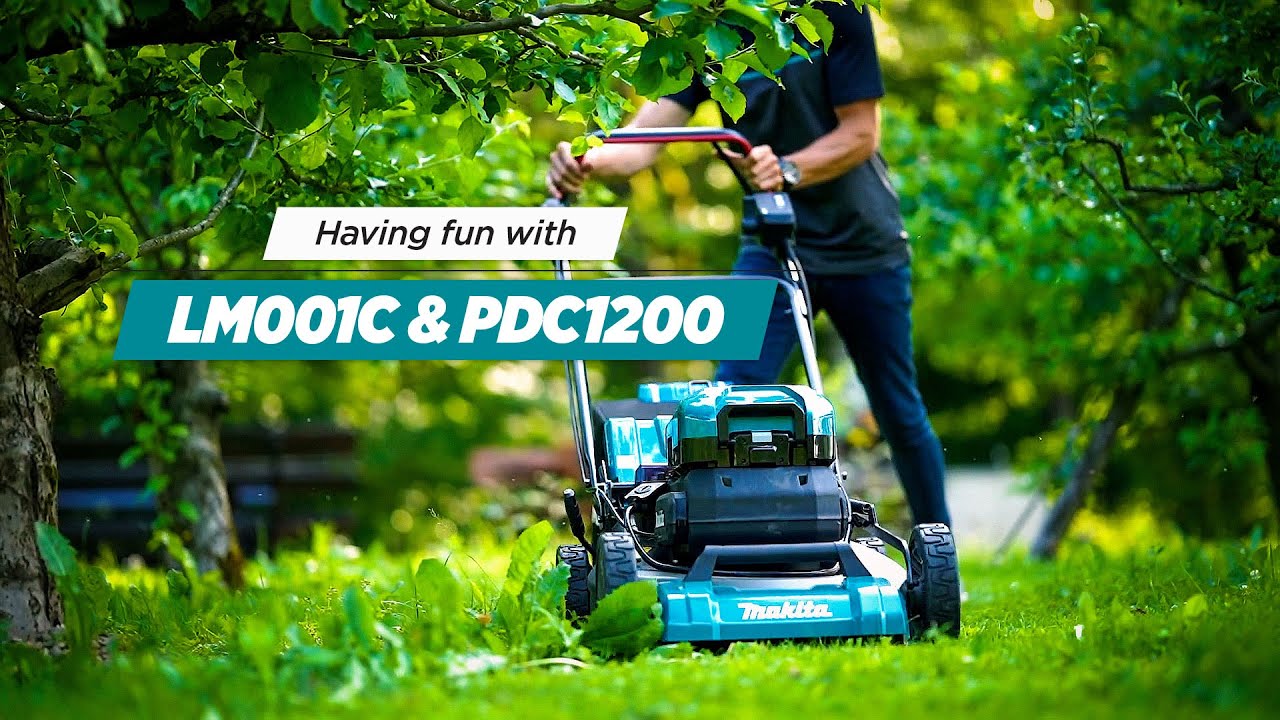 LM001C + PDC1200 - Cordless lawn mower and portable battery pack