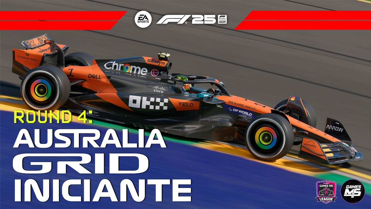 F1 2025 AO VIVO GP DA AUSTRALIA | GMSL 9° T GRID INICIANTE ETAPA FINAL | NAR: QUEIROZ