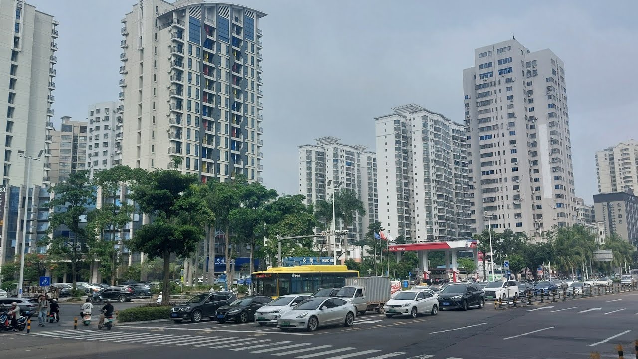 Meilan District | The beautiful roads, buildings, and coconut trees in Haikou City, Hainan, #china