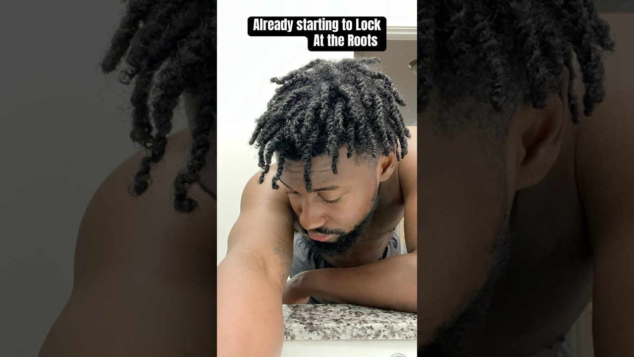 I Locked My 4C Hair with 2 Strand Twists Starter Locs 🌱 #shorts #locs #locjourney