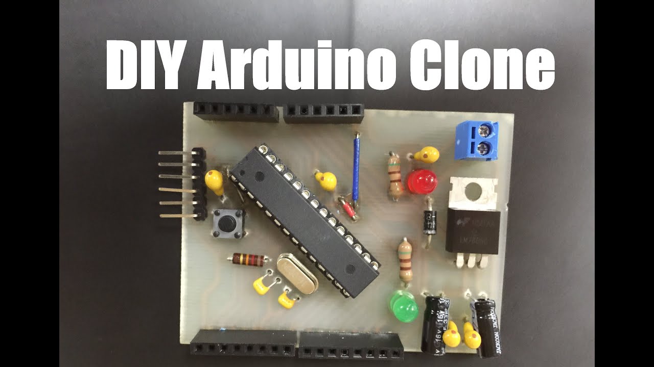 DIY Arduino Clone - PCB Etching, Tin Plating, Drilling, Soldering, and Bad Music