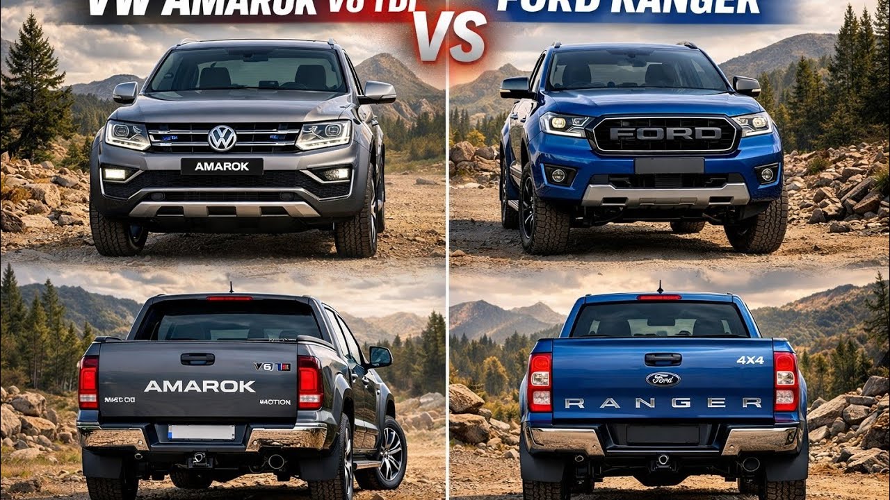 VW Amarok V6 TDI (€53 700‑€66 850) contre Ford Ranger(€35000‑€45000)Quel est le meilleur pick-up en