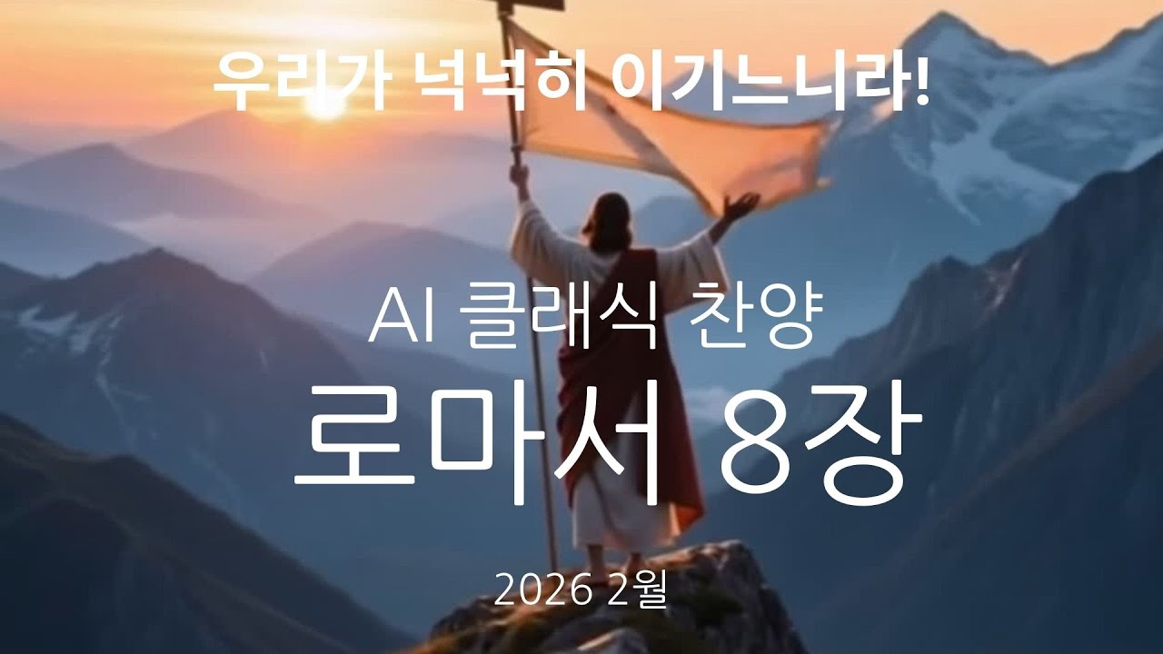 [클래식 찬양] 로마서 8장 - 넉넉히 이기느니라 | 4K AI 슬라이드 (로마서 8장 클래식 찬양모음)